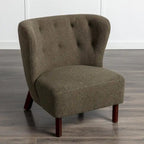 Upholstered Armless Chair, Single Sofa Chair, Modern Reading Chair for Living Room, Bedroom