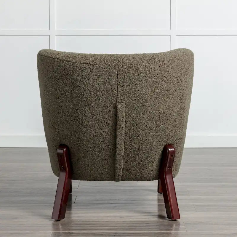 Upholstered Armless Chair, Single Sofa Chair, Modern Reading Chair for Living Room, Bedroom