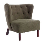 Upholstered Armless Chair, Single Sofa Chair, Modern Reading Chair for Living Room, Bedroom