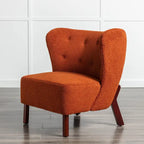 Upholstered Armless Chair, Single Sofa Chair, Modern Reading Chair for Living Room, Bedroom