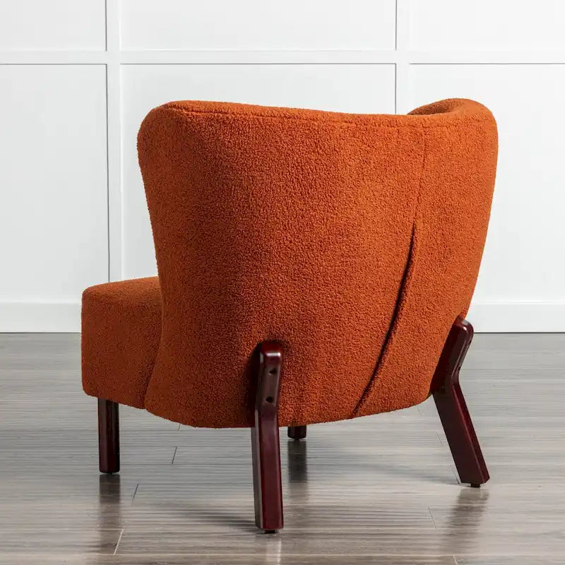 Upholstered Armless Chair, Single Sofa Chair, Modern Reading Chair for Living Room, Bedroom