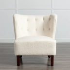 Upholstered Armless Chair, Single Sofa Chair, Modern Reading Chair for Living Room, Bedroom