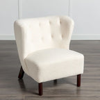 Upholstered Armless Chair, Single Sofa Chair, Modern Reading Chair for Living Room, Bedroom