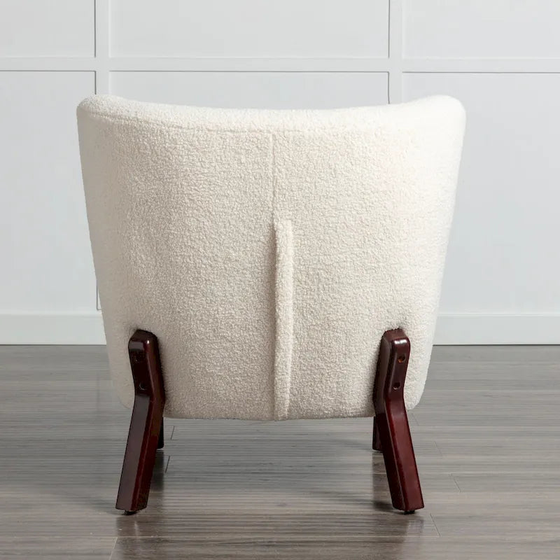 Upholstered Armless Chair, Single Sofa Chair, Modern Reading Chair for Living Room, Bedroom
