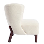 Upholstered Armless Chair, Single Sofa Chair, Modern Reading Chair for Living Room, Bedroom