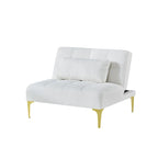 Convertible Sofa Bed Futon with Solid Wood Legs Linen Fabric Musterd Green