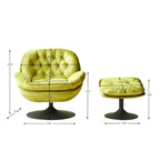 Swivel Leisure chair lounge chair velvet with ottoman