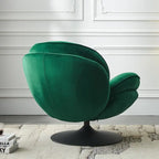 Swivel Leisure chair lounge chair velvet with ottoman