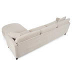 108 Modern Fabric Sectional Sofa with Ottoman and Pillows