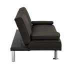 Modern Convertible Adjustable Sofa Bed - Faux Leather Recliner Double Sofa