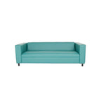 HomeRoots 84 Blue Faux Leather Sofa With Black Legs - 84