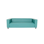 HomeRoots 84 Blue Faux Leather Sofa With Black Legs - 84