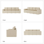Aurora Genuine Leather Ottoman with Tufted Design by HULALA HOME