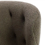 Accent Chair, Upholstered Armless Chair Lambskin Sherpa Single Sofa Chair with Wooden Legs, Modern Reading Chair for Living Room