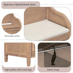 Nestfair Rustic Style Solid wood Entryway Multifunctional Storage Bench with Safety Hinge