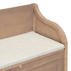 Nestfair Rustic Style Solid wood Entryway Multifunctional Storage Bench with Safety Hinge