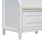 Nestfair Rustic Style Solid wood Entryway Multifunctional Storage Bench with Safety Hinge