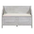 Nestfair Rustic Style Solid wood Entryway Multifunctional Storage Bench with Safety Hinge
