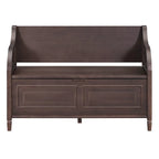 Nestfair Rustic Style Solid wood Entryway Multifunctional Storage Bench with Safety Hinge