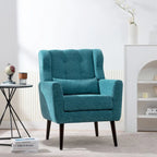 Mid-Century Modern Accent Chair with Waist Cushion, Set of 1