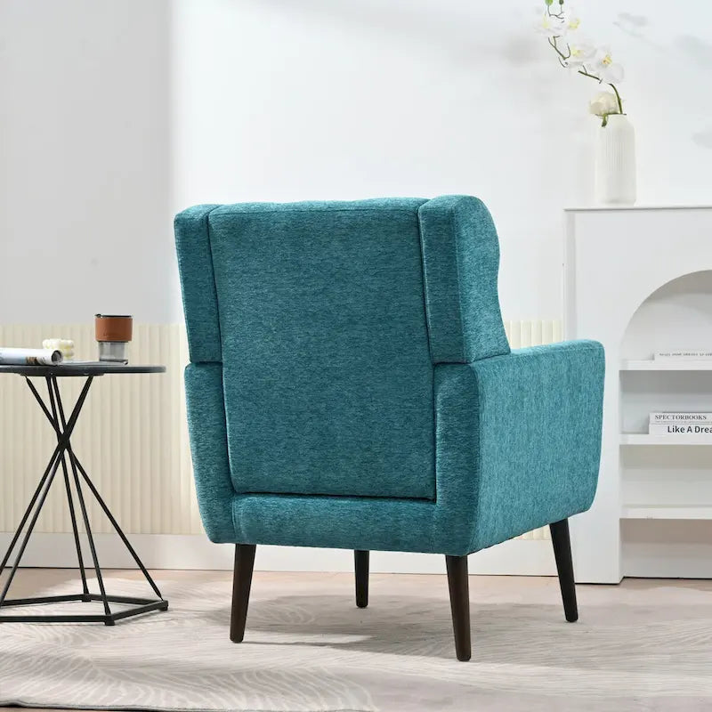 Mid-Century Modern Accent Chair with Waist Cushion, Set of 1