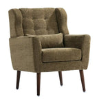 Mid-Century Modern Accent Chair with Waist Cushion, Set of 1