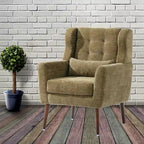 Mid-Century Modern Accent Chair with Waist Cushion, Set of 1