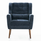 Mid-Century Modern Accent Chair with Waist Cushion, Set of 1