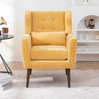 Mid-Century Modern Accent Chair with Waist Cushion, Set of 1