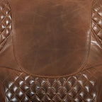Pasargad Home Aspen Top Grain Leather Wing Chair, Brown - W31xD34.5xH33.5