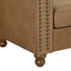 Traditional Living Room Upholstered Sofa,Tufted Fabric Sofa Couch