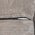 L-shaped Modular Sectional Sofa Corduroy Upholstered Couch with Chaise Ottoman and 3 pillows