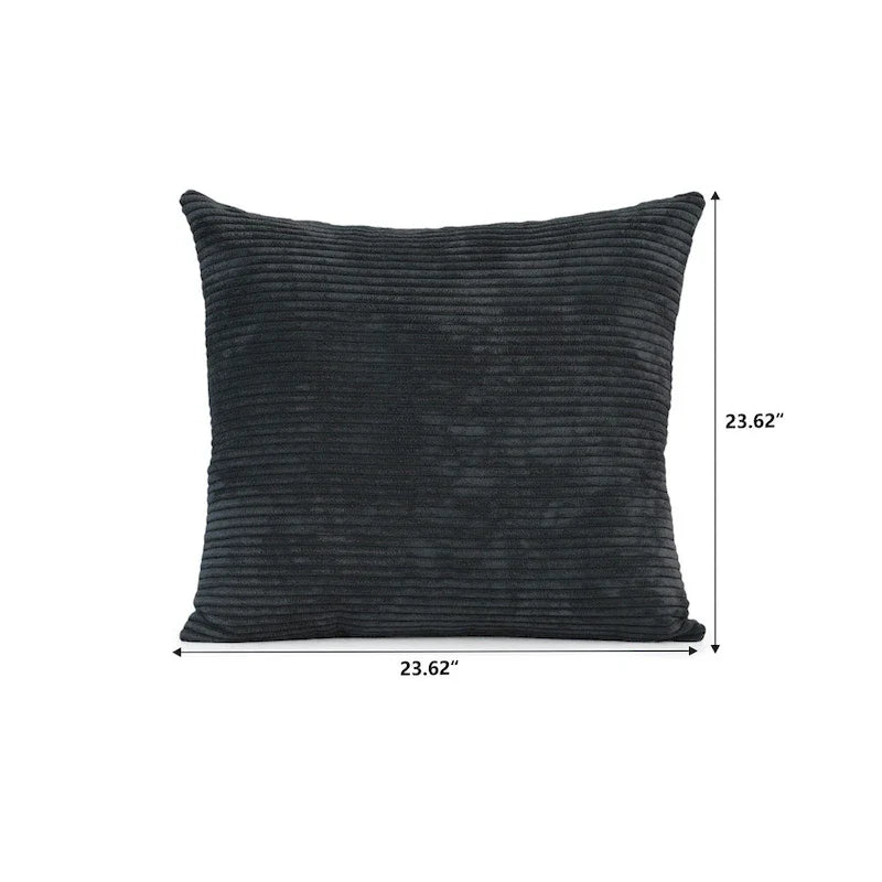 L-shaped Modular Sectional Sofa Corduroy Upholstered Couch with Chaise Ottoman and 3 pillows