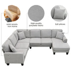 89*89 Oversized Velvet Modern Sectional Sofa,Large L Shaped Upholstered Indoor Furniture with Double Cushions