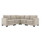 89*89 Oversized Velvet Modern Sectional Sofa,Large L Shaped Upholstered Indoor Furniture with Double Cushions