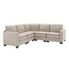 89*89 Oversized Velvet Modern Sectional Sofa,Large L Shaped Upholstered Indoor Furniture with Double Cushions
