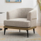 Modern Two-tone Barrel Fabric Chair