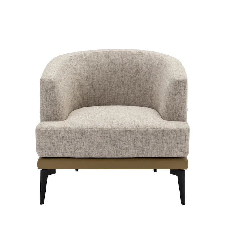 Modern Two-tone Barrel Fabric Chair