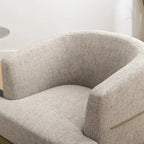 Modern Two-tone Barrel Fabric Chair