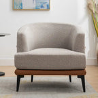 Modern Two-tone Barrel Fabric Chair