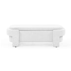 Linen Fabric Upholstered Bench with Large Storage Space - 51.5L x 20.5W x 17H