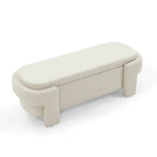 Linen Fabric Upholstered Bench with Large Storage Space - 51.5L x 20.5W x 17H