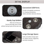 112.6 Chenille Upholstered Sectional Sofa with Two Removable Ottoman