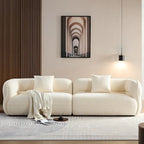 Sectional Sofa 4-seater Sofa Couch Durable Fabric with Solid Wood Frame