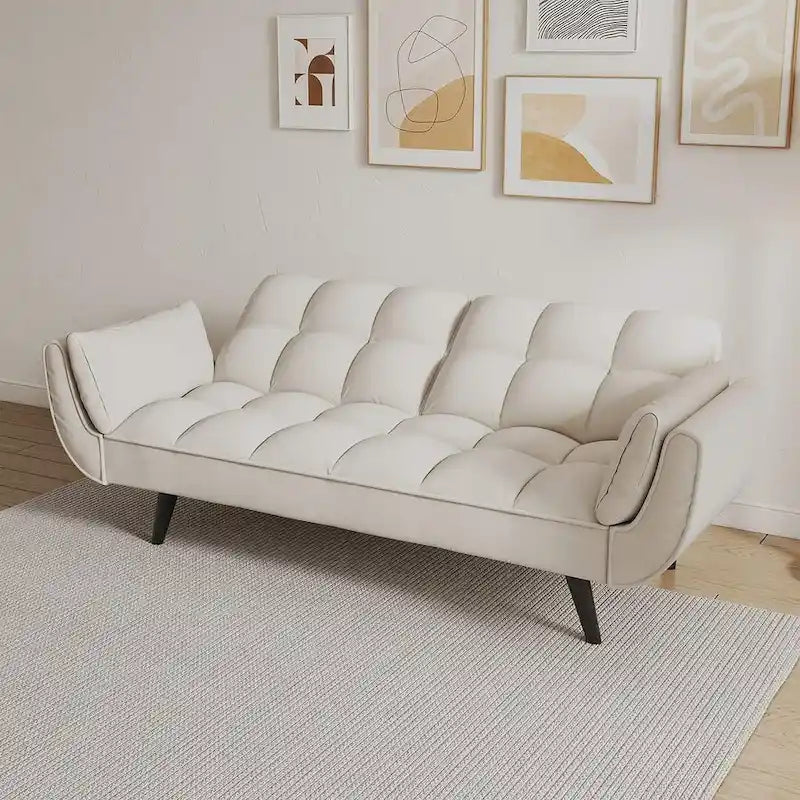 57 Futon Sofa Bed, Convertible Folding Futon Couch Recliner Lounge For Living Room