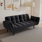 57 Futon Sofa Bed, Convertible Folding Futon Couch Recliner Lounge For Living Room