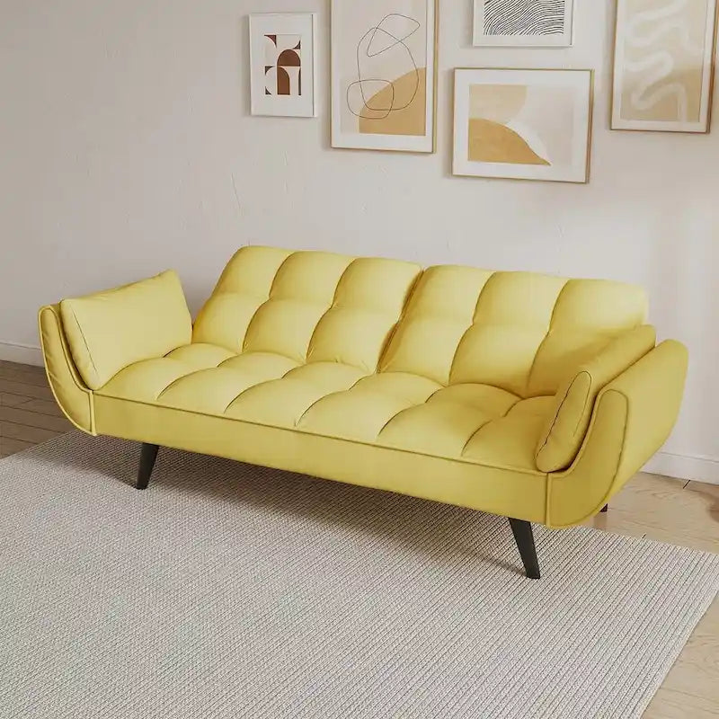 57 Futon Sofa Bed, Convertible Folding Futon Couch Recliner Lounge For Living Room