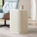 Studio 55D Murphy 16 Wide Modern White Pleated Side Table