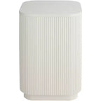 Studio 55D Murphy 16 Wide Modern White Pleated Side Table