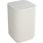 Studio 55D Murphy 16 Wide Modern White Pleated Side Table